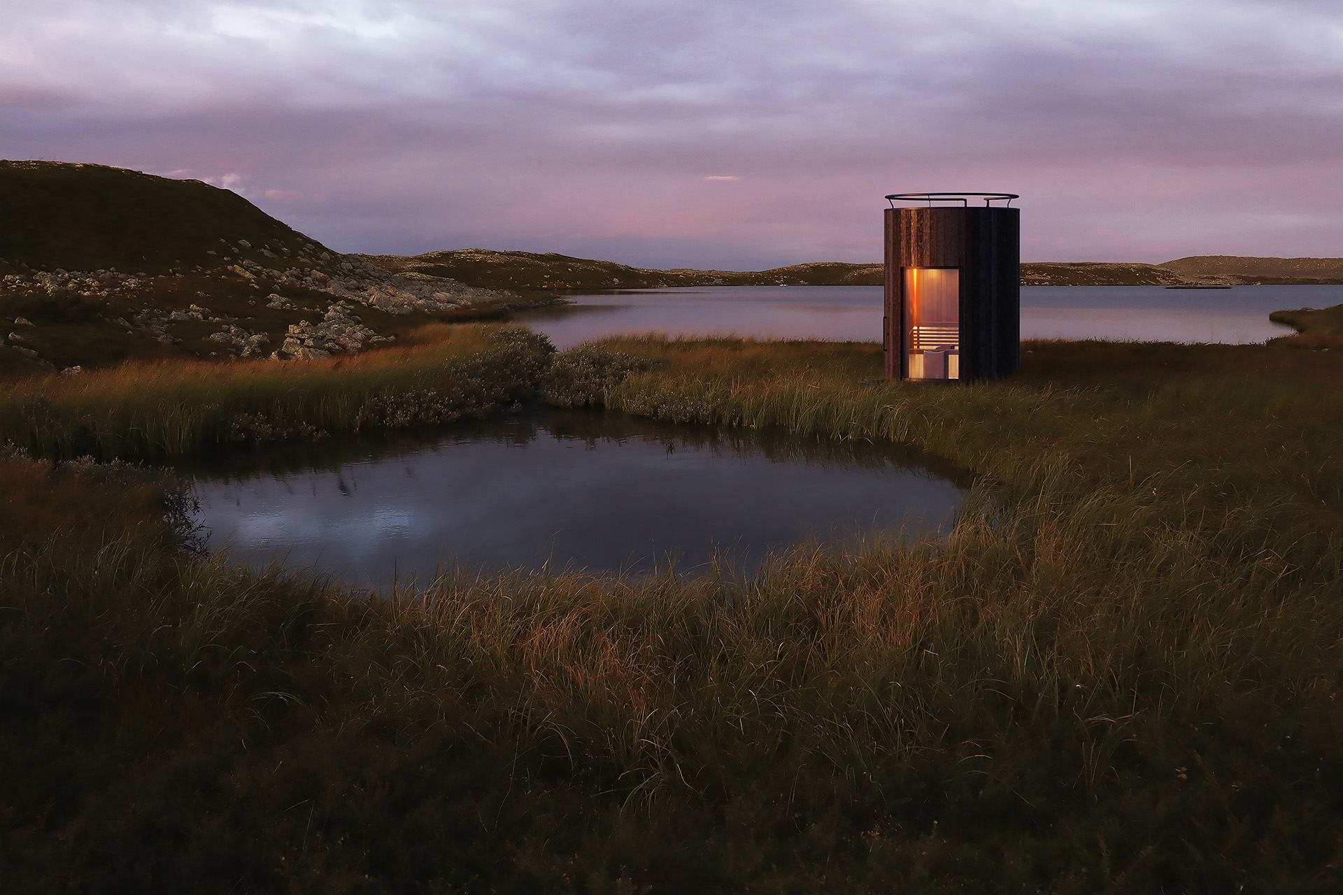 LumiPod Sauna, a luxurious cabin in the midst of nature