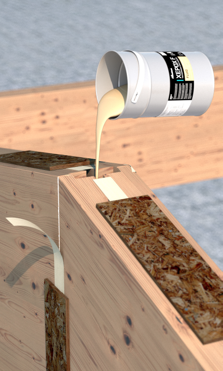 Strutture in legno e adesivo per consolidamento