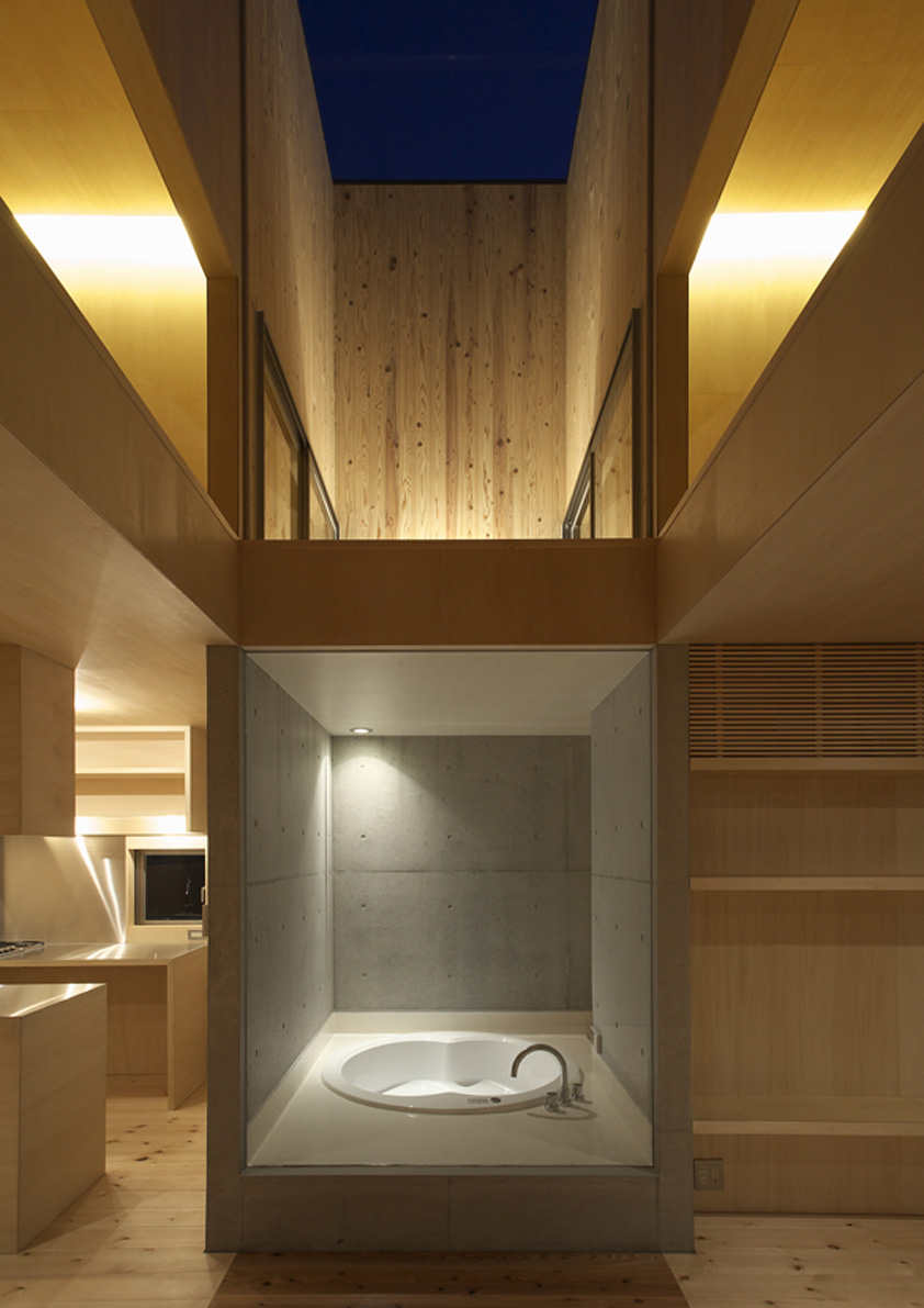 House in different shades of wood