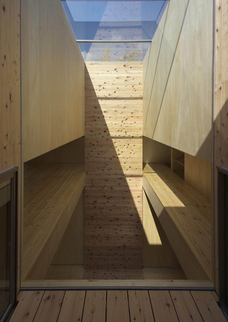 House in different shades of wood