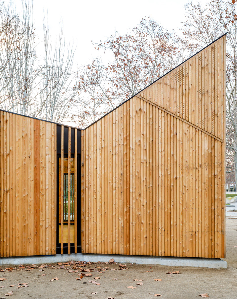 Wooden module in a park