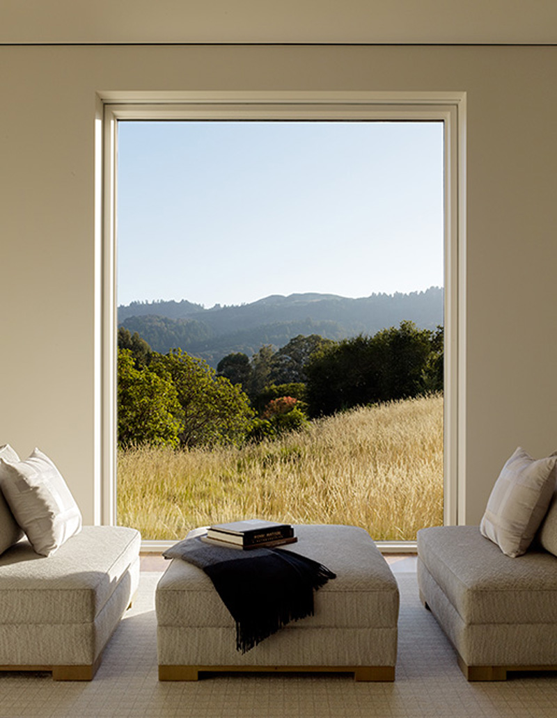 Cabina in legno tra la natura