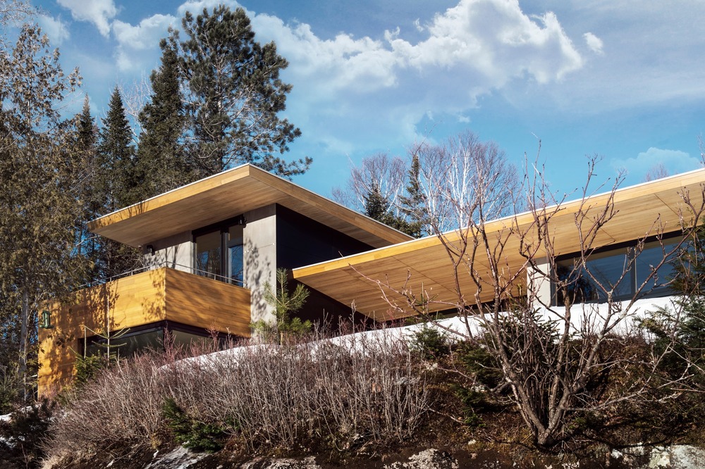 Wooden cottage surrounded by nature