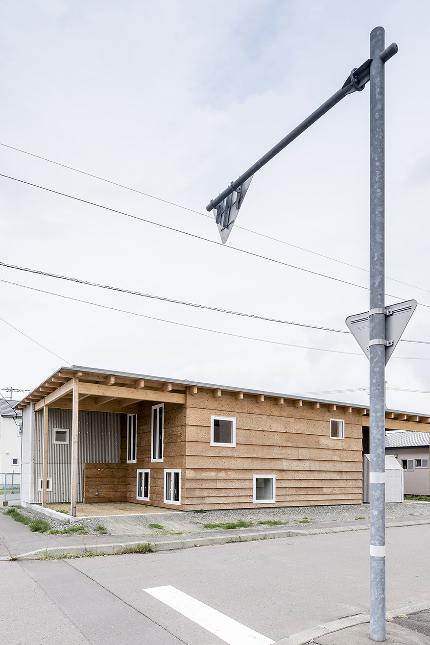 Casa de madera con listones horizontales
