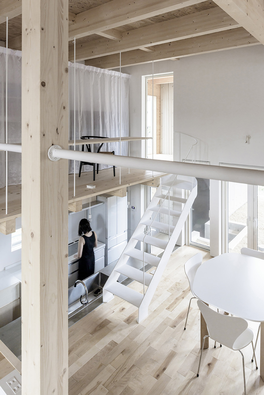 Casa de madera con listones horizontales