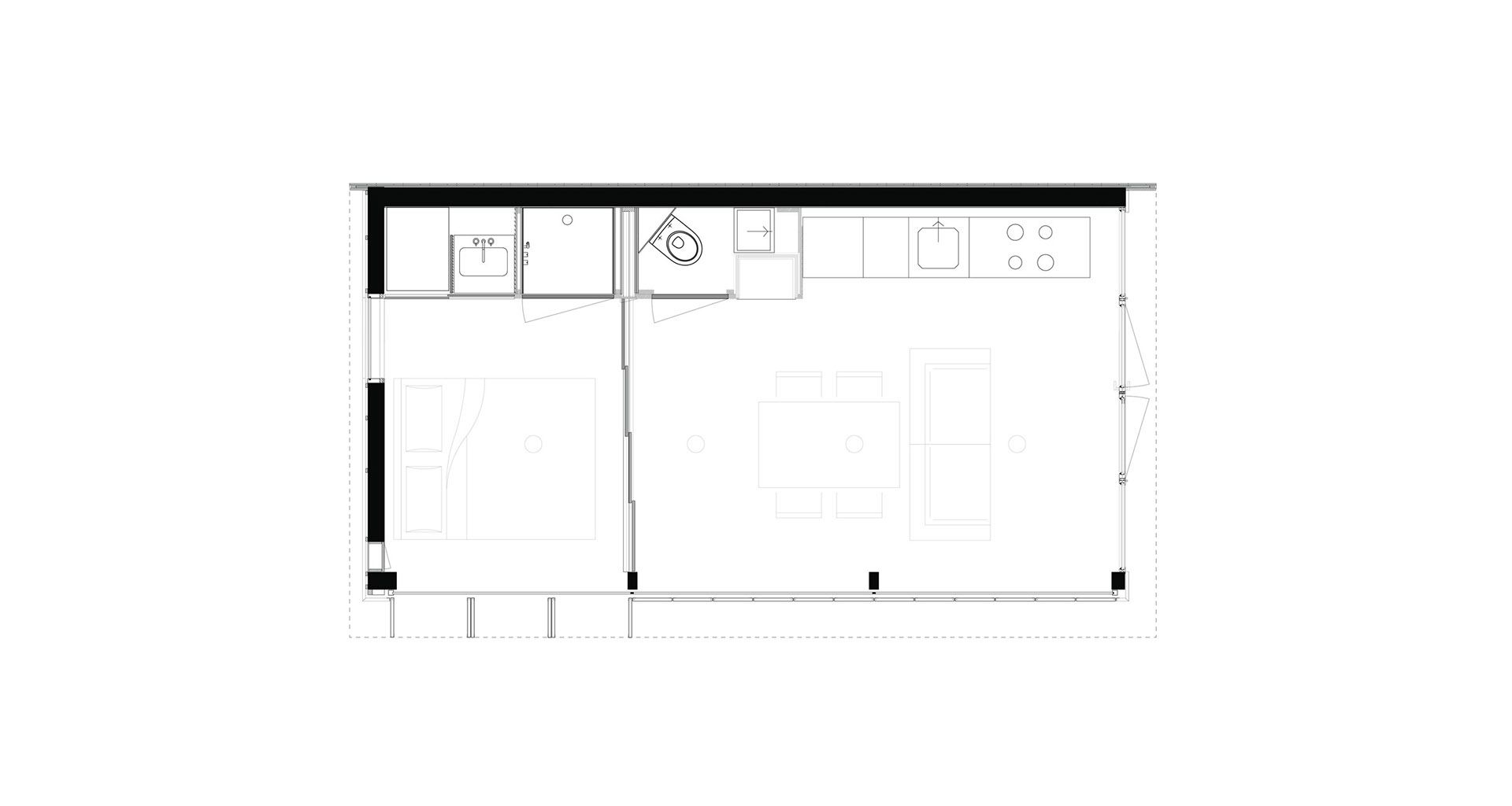 Cottage with traditional shapes