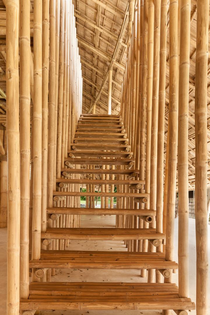 School in Thailand near the lake