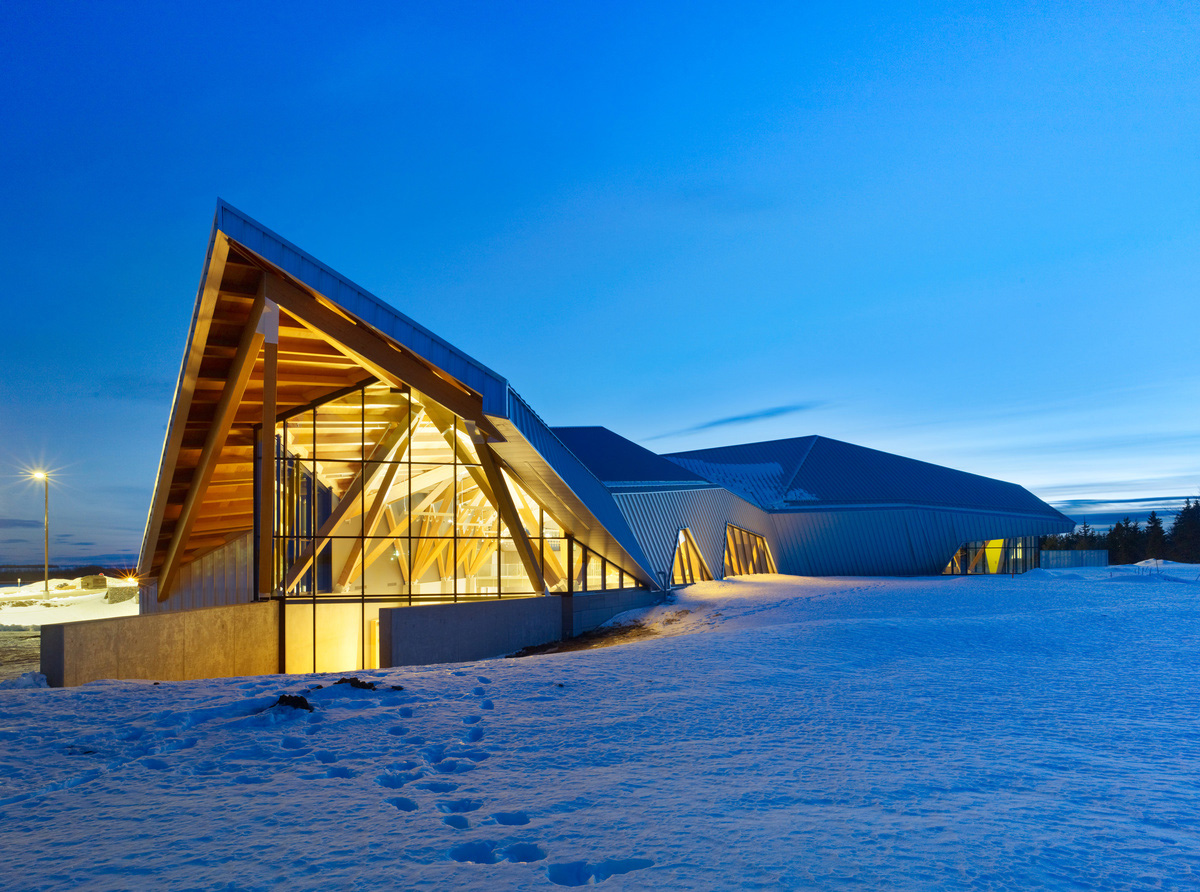 Museo de estructura de madera en canadá