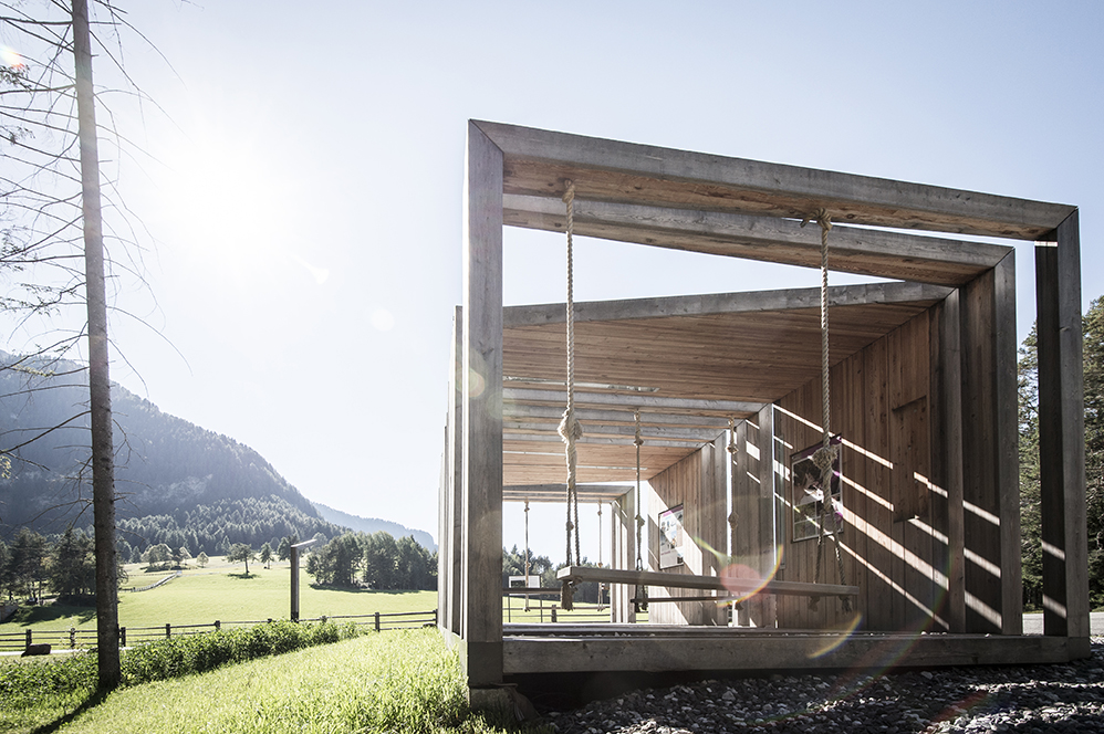 Space in nature in wood