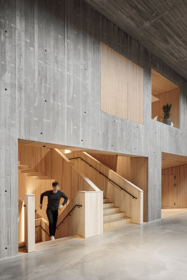 Nuovo spazio dell'università di Helsinki in legno