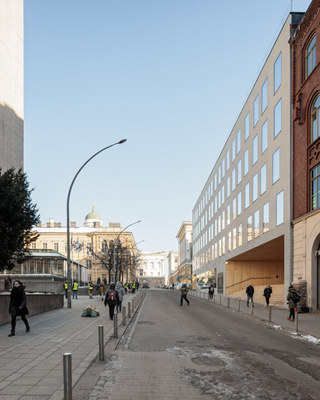 Nuovo spazio dell'università di Helsinki in legno