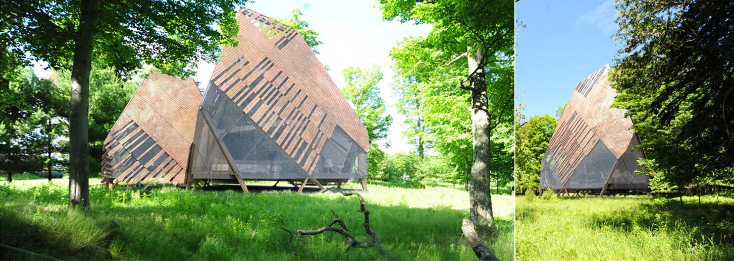 Residenze in legno dalle forme geometriche