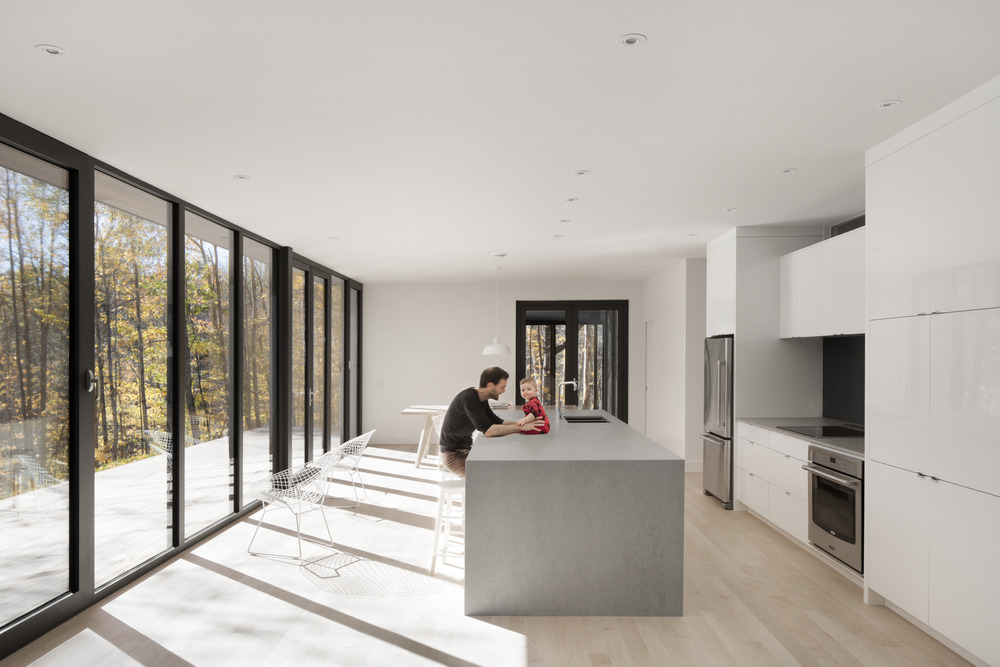 Wooden villa on a slope
