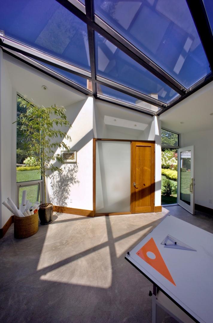 Workshop with wooden frame