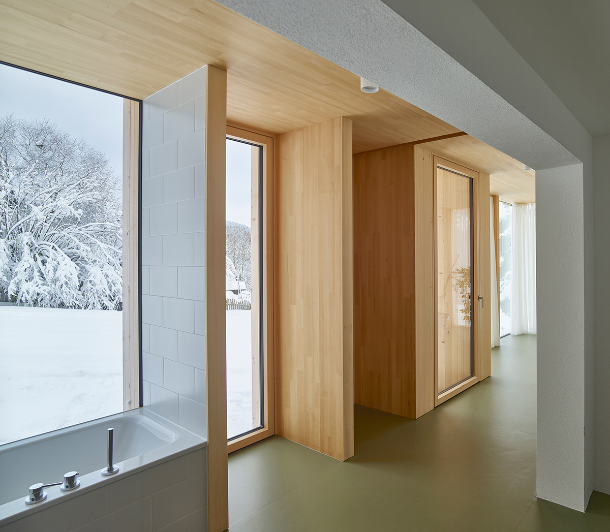 Extension in wood and glass