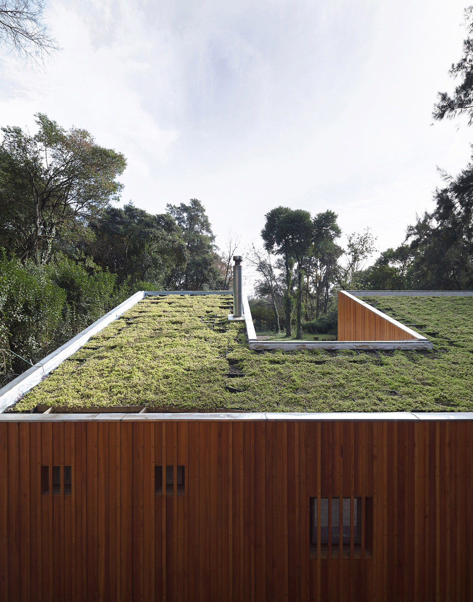 Vivienda de madera en los árboles