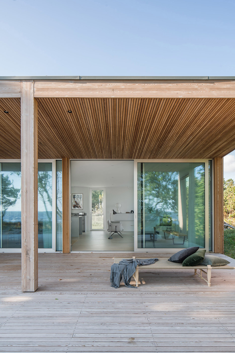 Casa de madera vista mar báltico