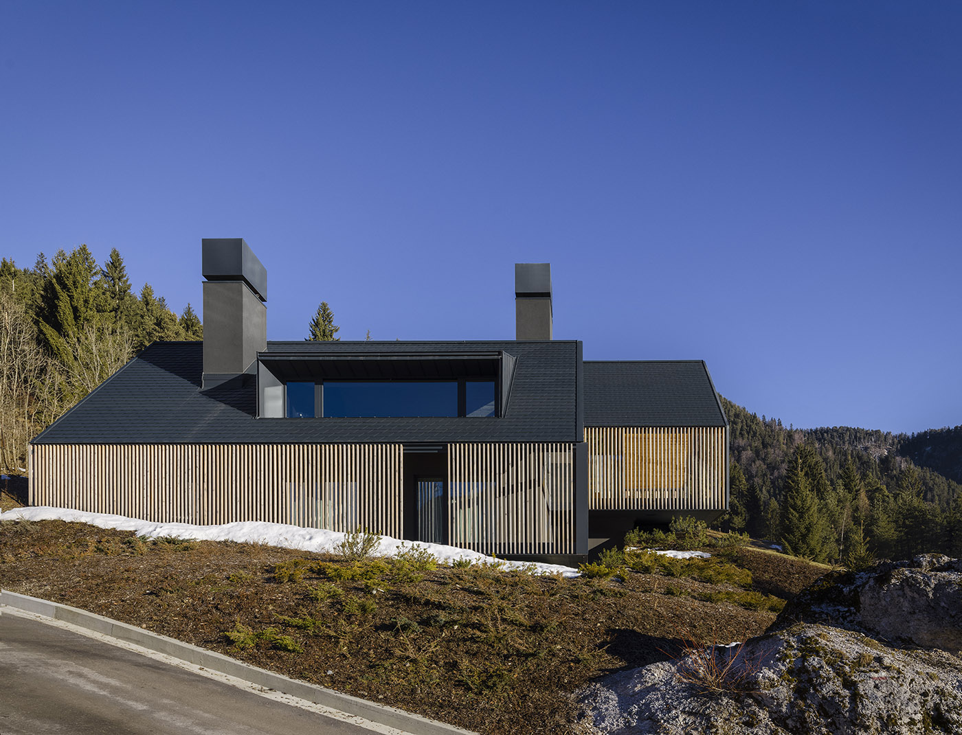 Casa per le vacanze su terreno scosceso