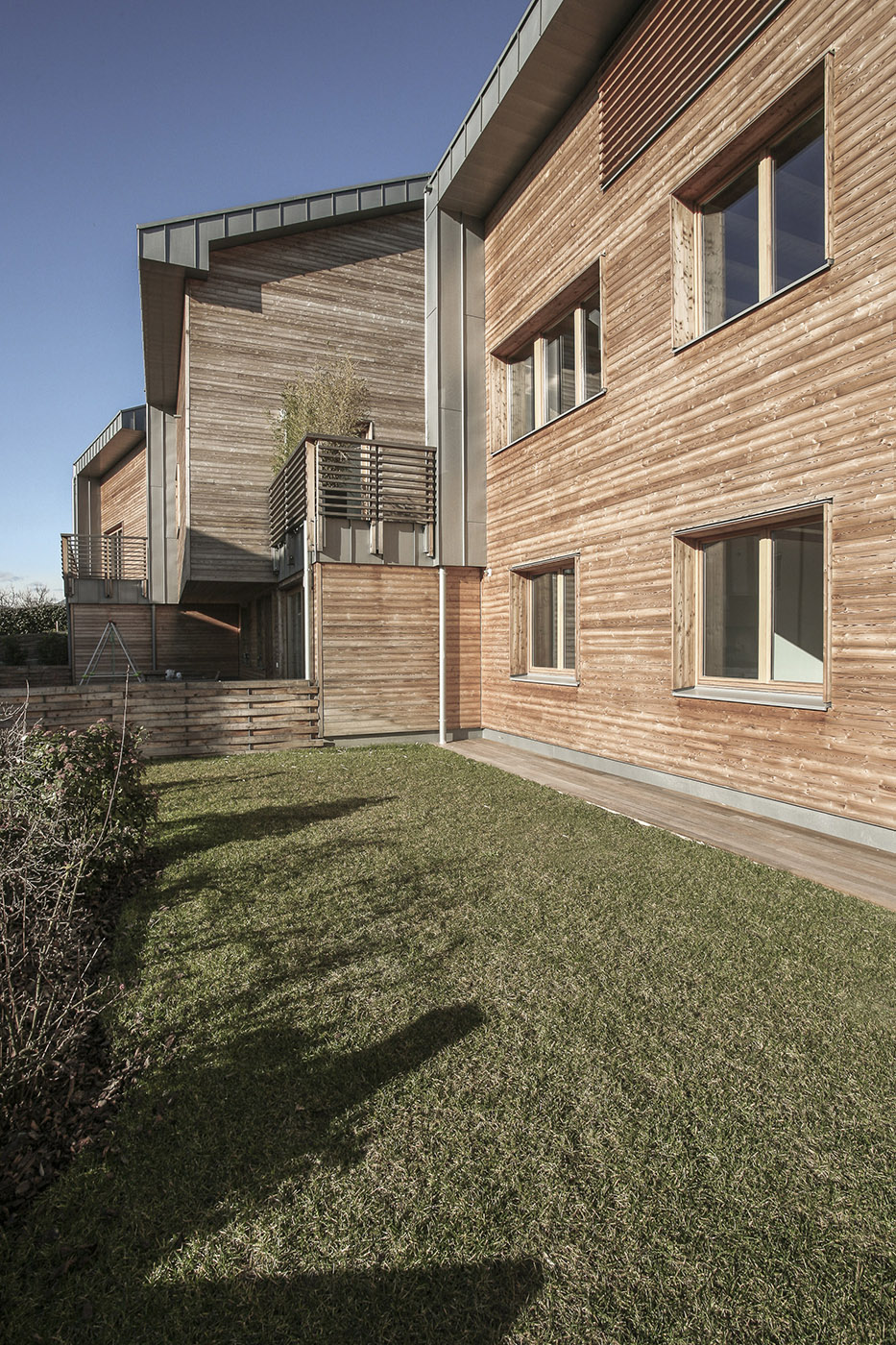 edificio multipiano Lignoalp rivestimento facciata e struttura