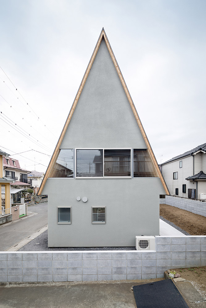 Triangular wooden house