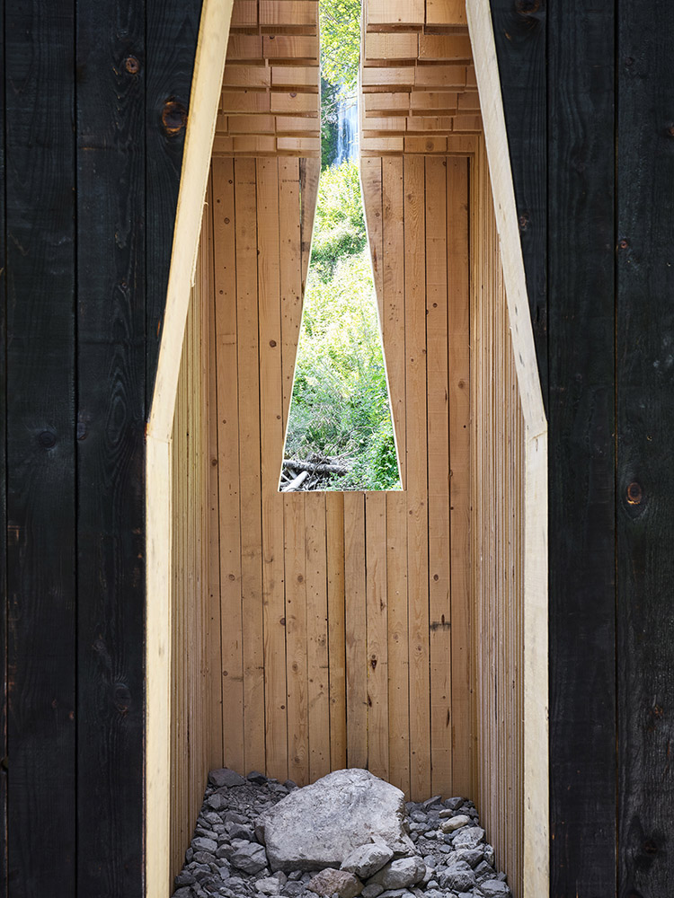 Wooden chapel in the wood