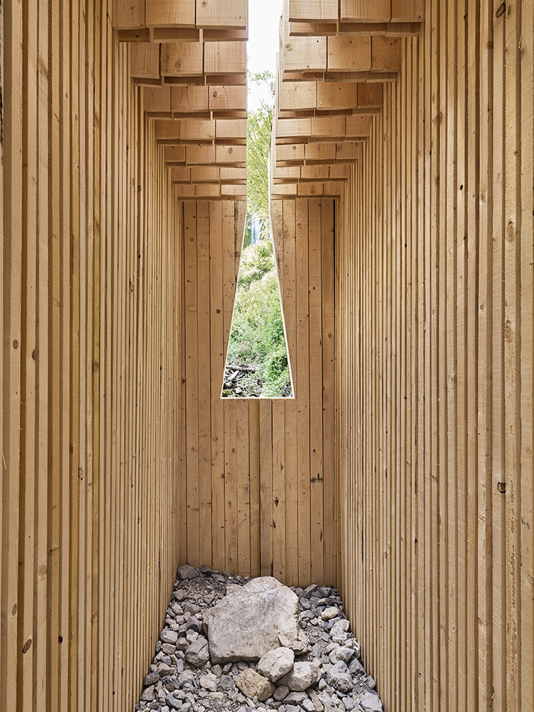 Wooden chapel in the wood