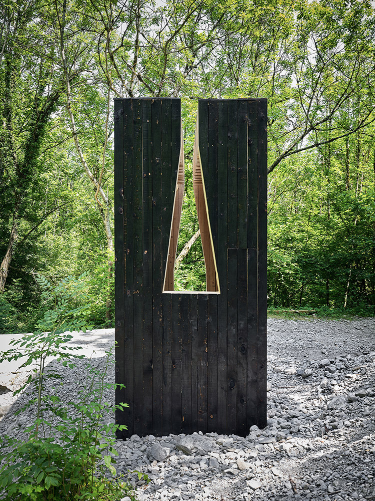 Wooden chapel in the wood