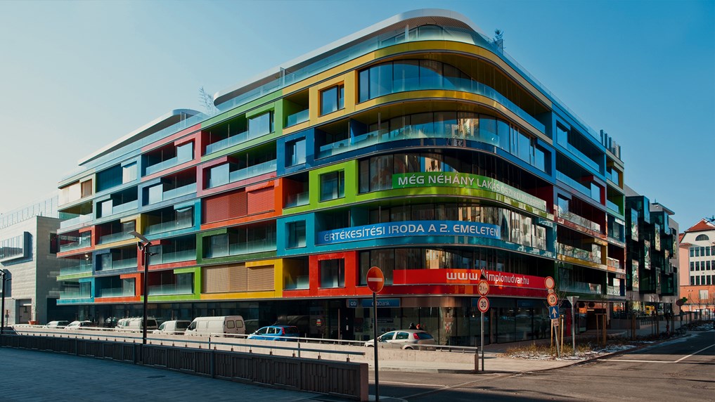 Colored building