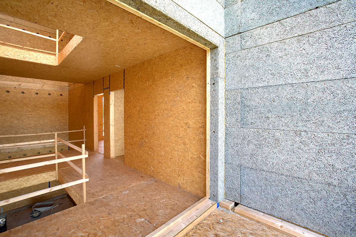 Edificios de madera en construcción