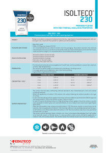 ISOLTECO 230 - technical data sheet