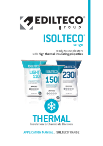 ISOLTECO 150 - manual of use and application