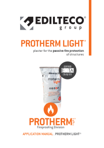 PROTHERM LIGHT - manual of use