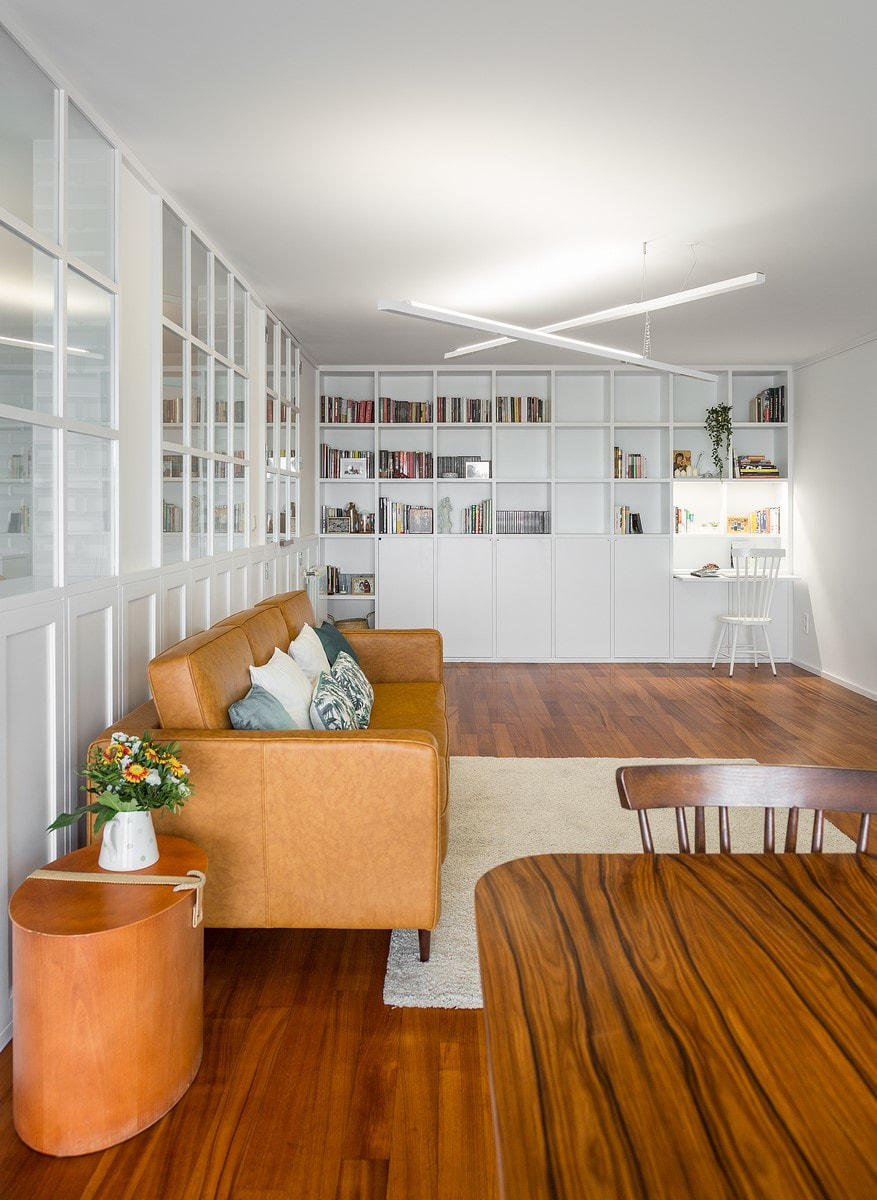 Revised internal structure of a flat. Increased visual communication between rooms