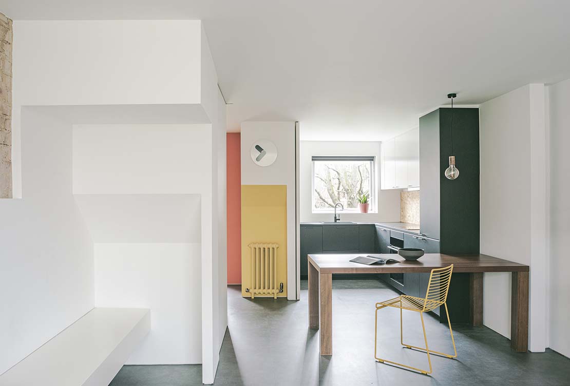 Restyling of a Maisonette in Notting Hill. Design for a physical experience of space