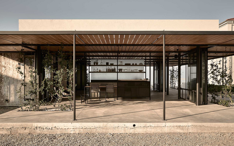 hotel by the sea with terrace