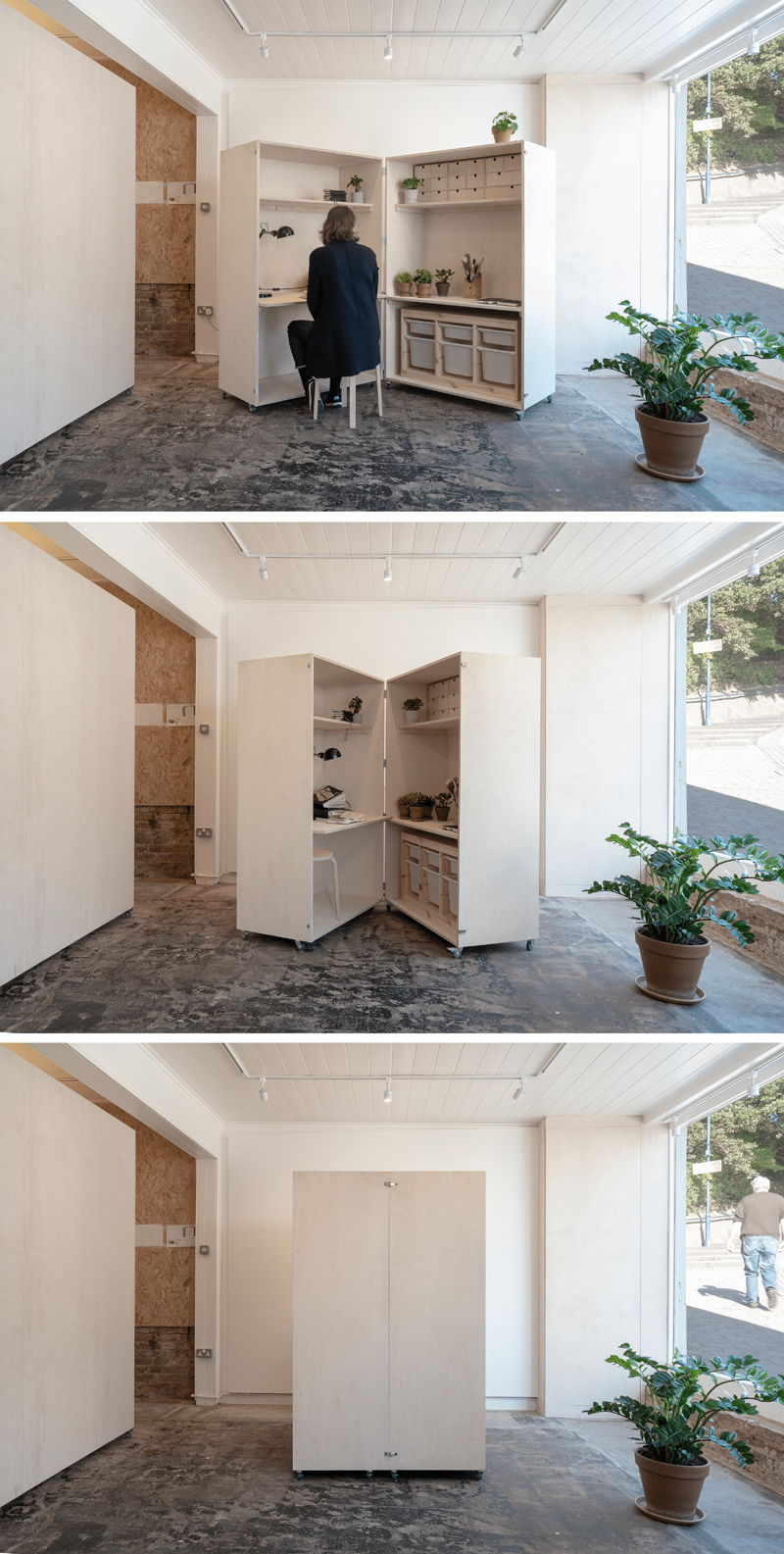 parete mobile in legno