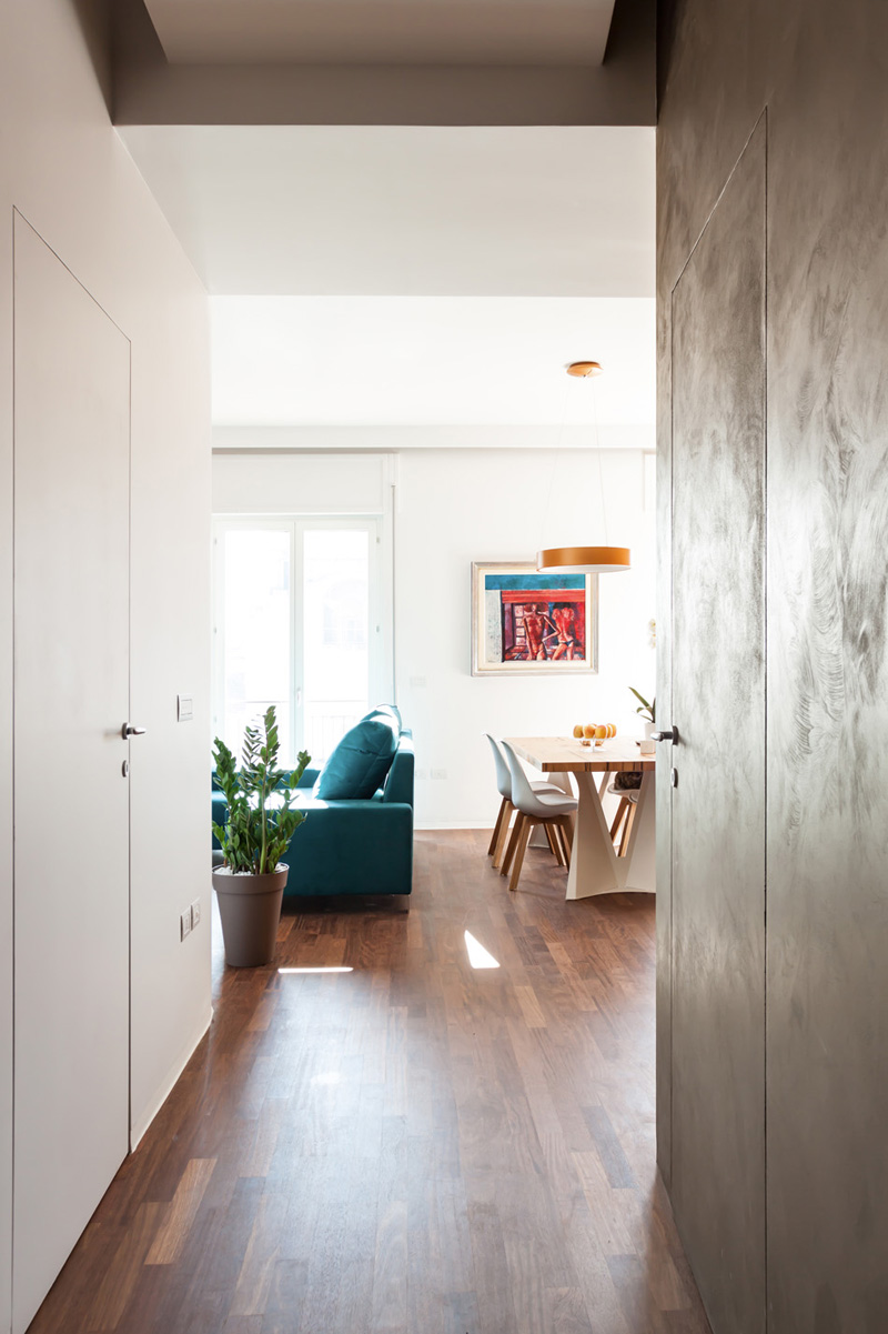 corridoio ingresso verso open space living