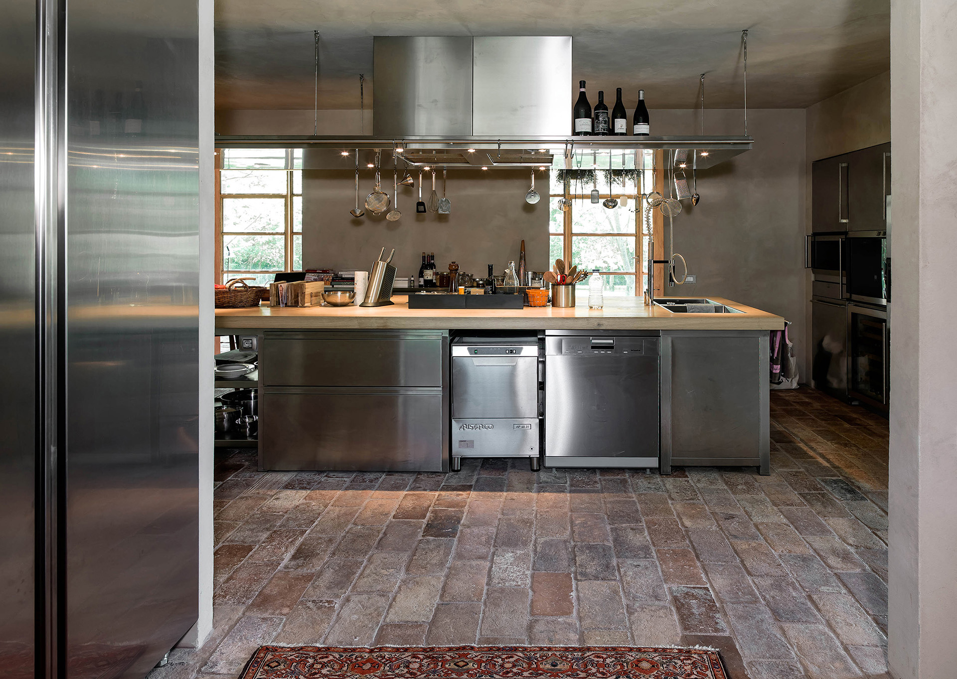Interior house surrounded by greenery