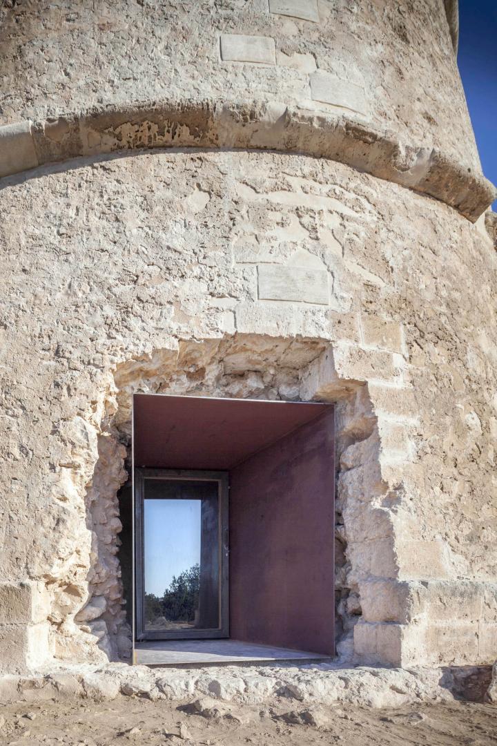 Restored castle sea view