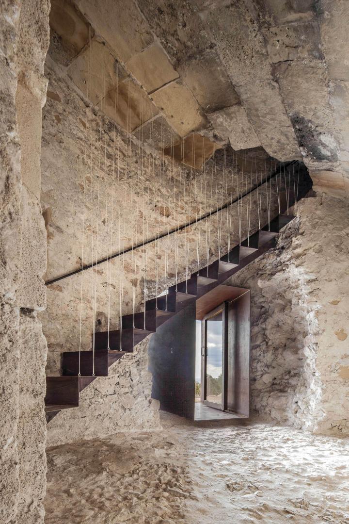 Restored castle sea view