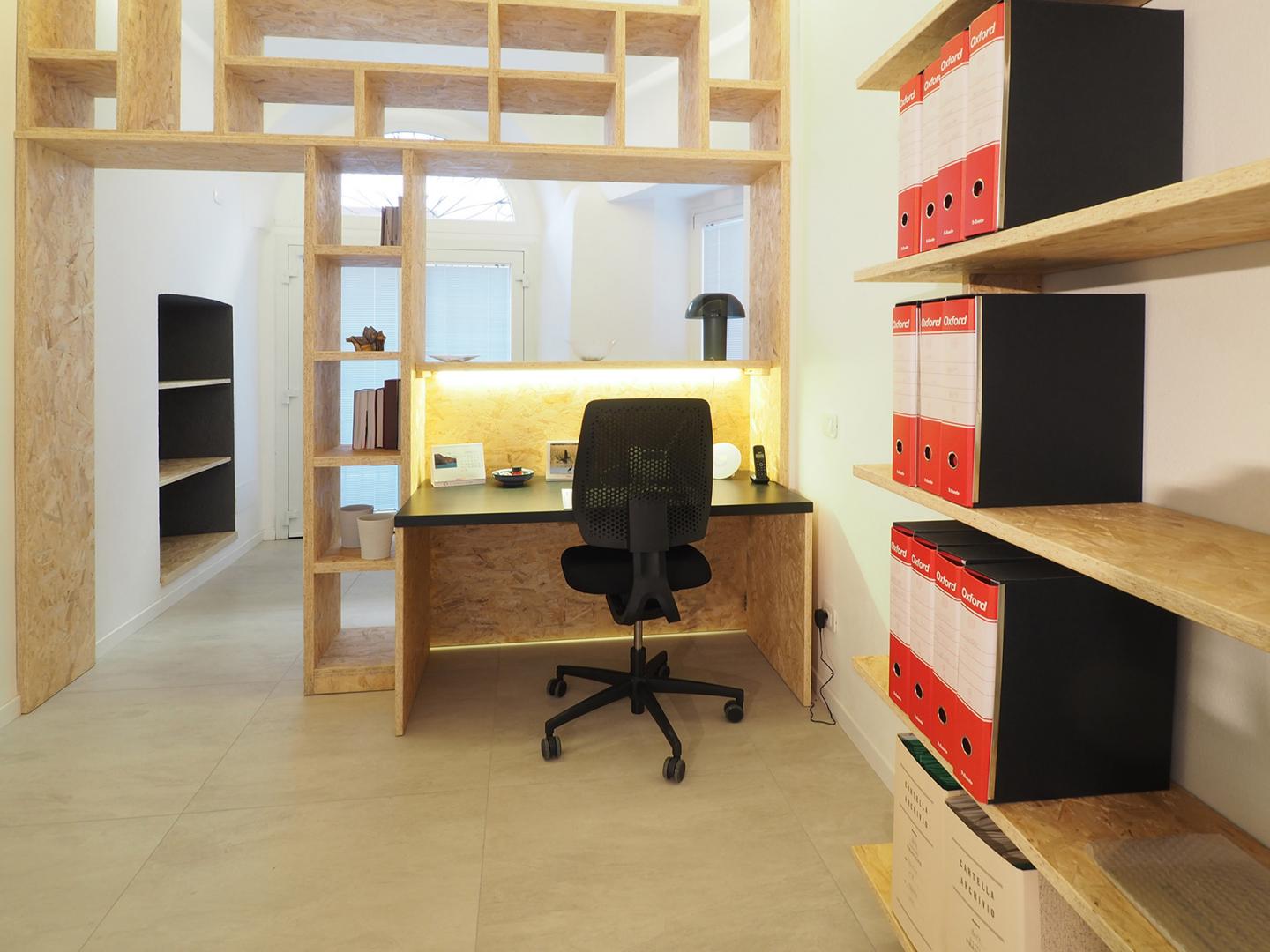 ufficio osb mobili su misura in legno