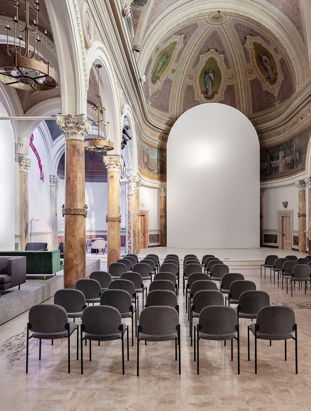 Ancient church set up as a modern event room