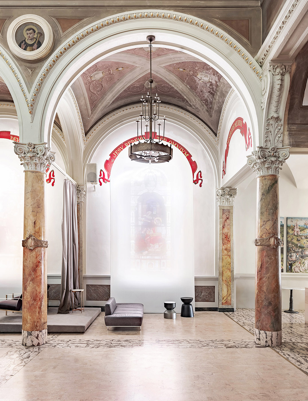 Ancient church set up as a modern event room