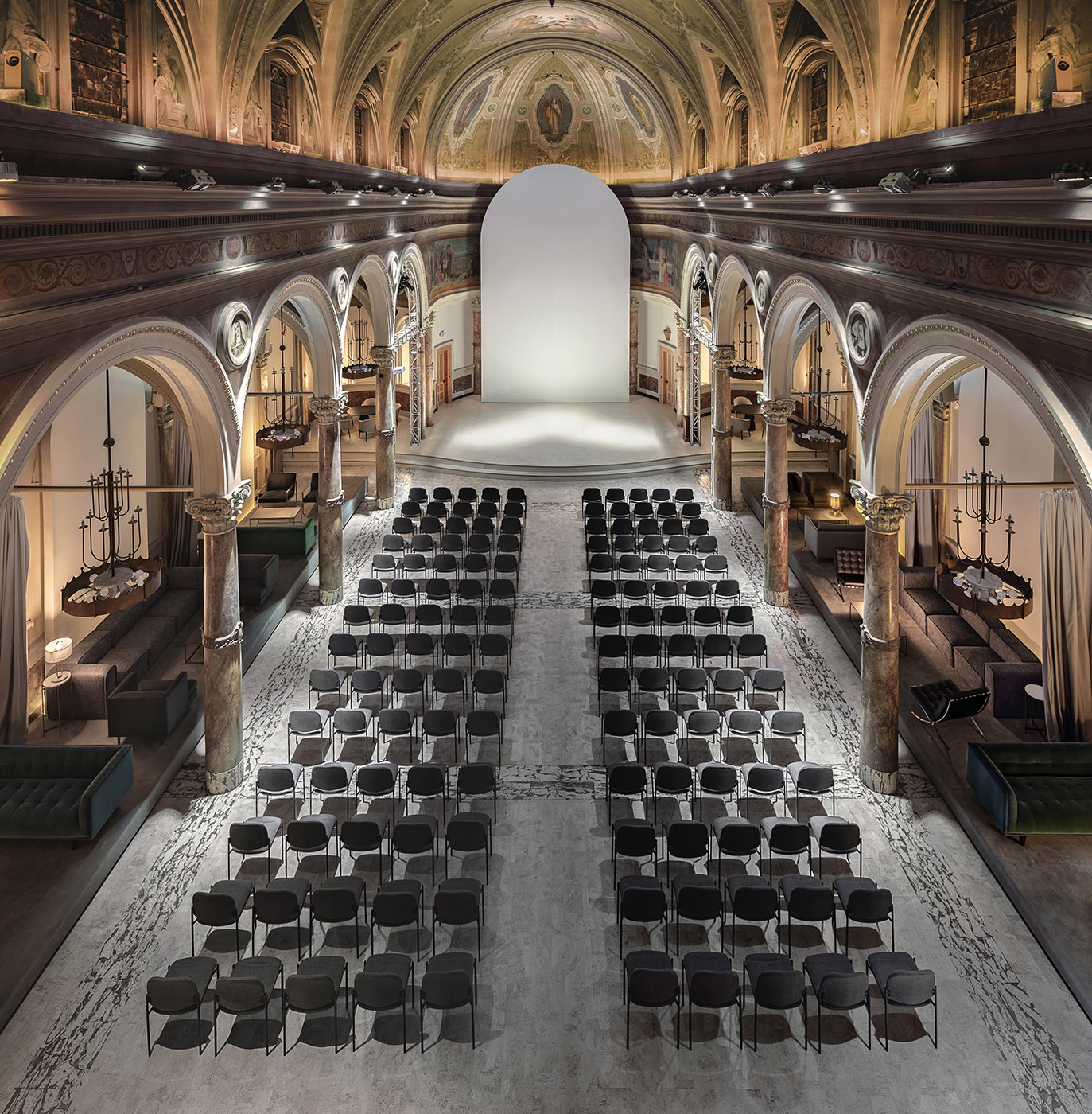 Ancient church set up as a modern event room