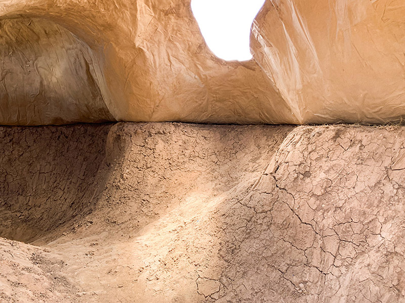 Poured paper mache for the Agg Hab, the world's largest eco-dwelling prototype