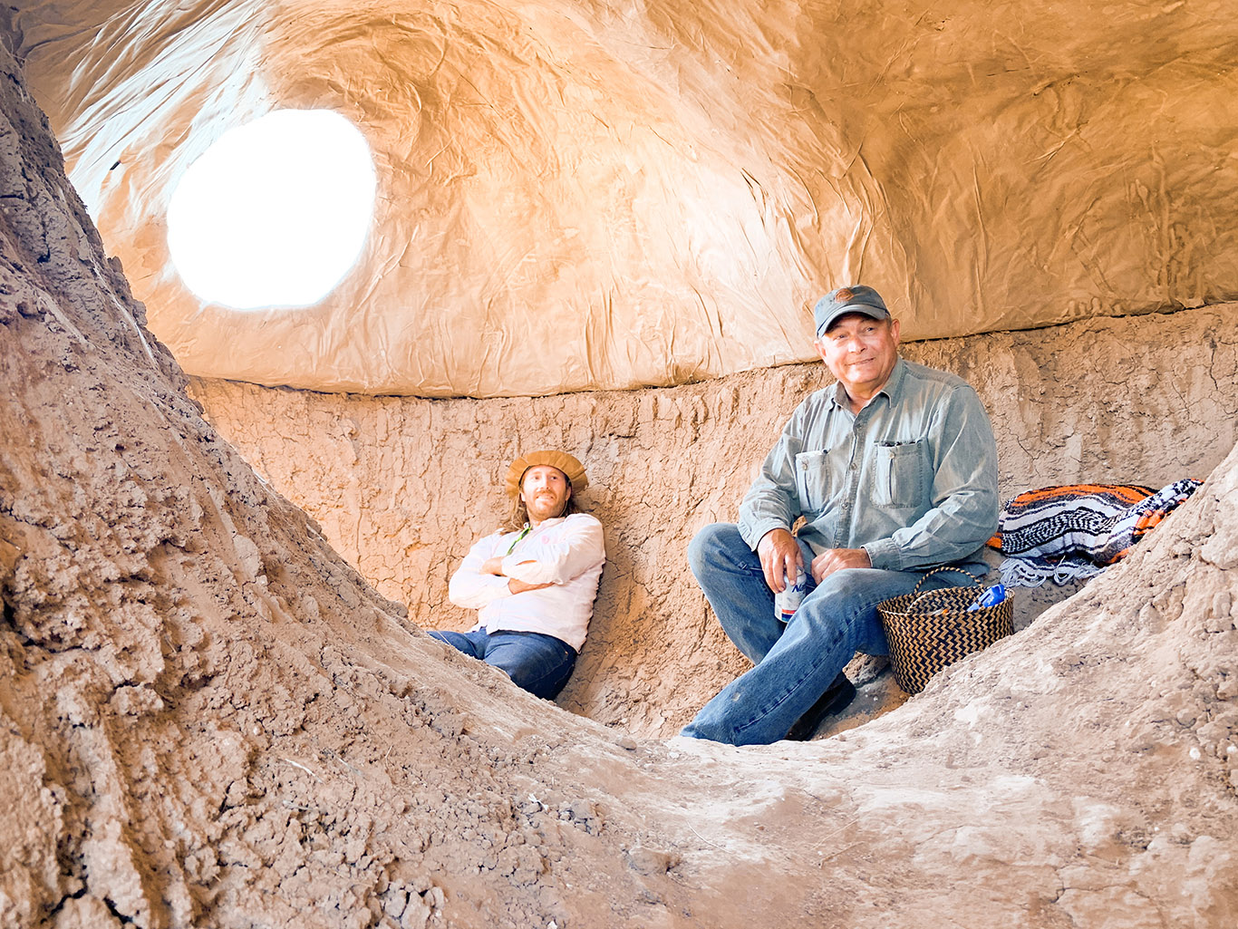 Poured paper mache for the Agg Hab, the world's largest eco-dwelling prototype