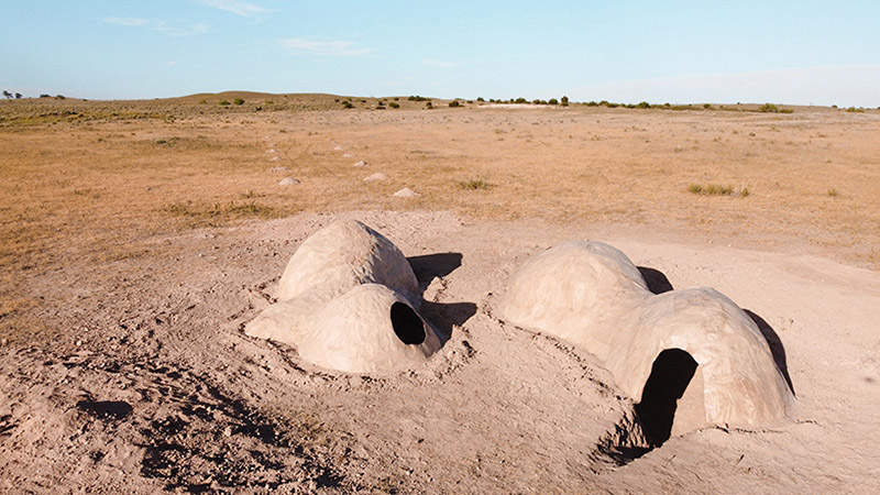 Poured paper mache for the Agg Hab, the world's largest eco-dwelling prototype