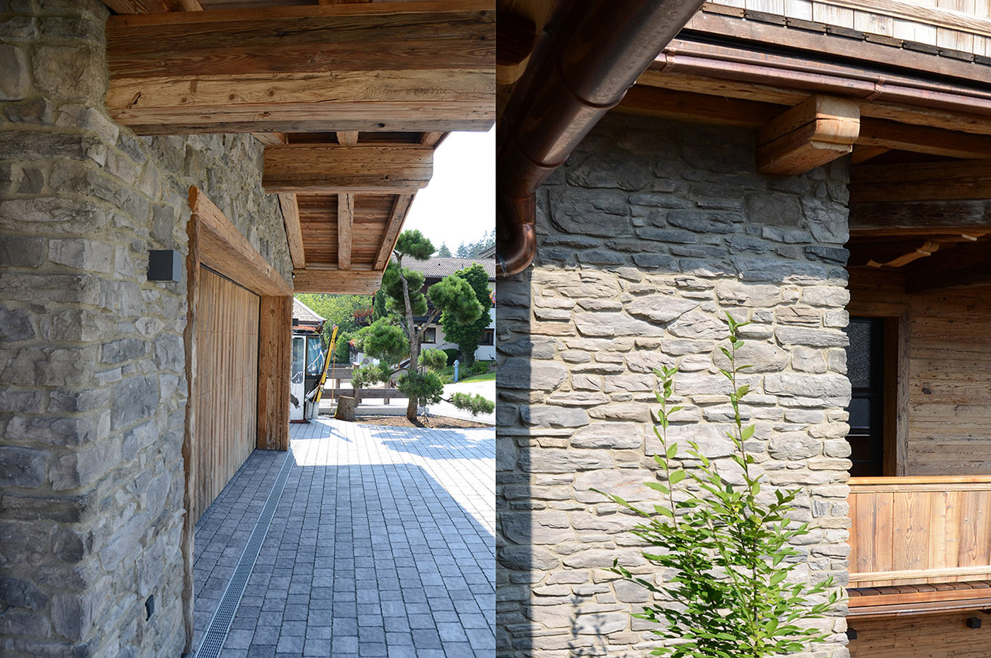 Villa tirolese in pietra e legno. Vivere il confort circondati dalla natura