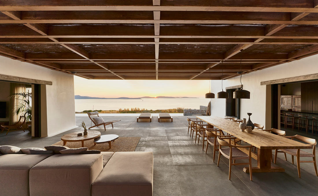 estancia al aire libre, villa grecia
