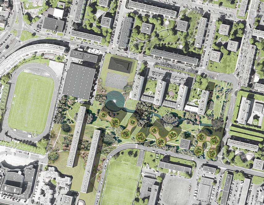 Nuevas conexiones entre el hogar y el entorno en Le mail en Vélizy-Villacoublay